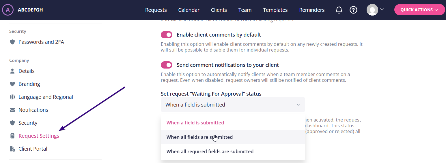 Approve, reject, and comment - Content Snare Help