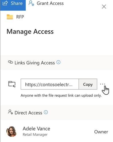 OneDrive links giving access