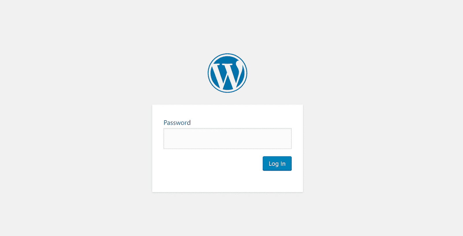 WordPress password protected page