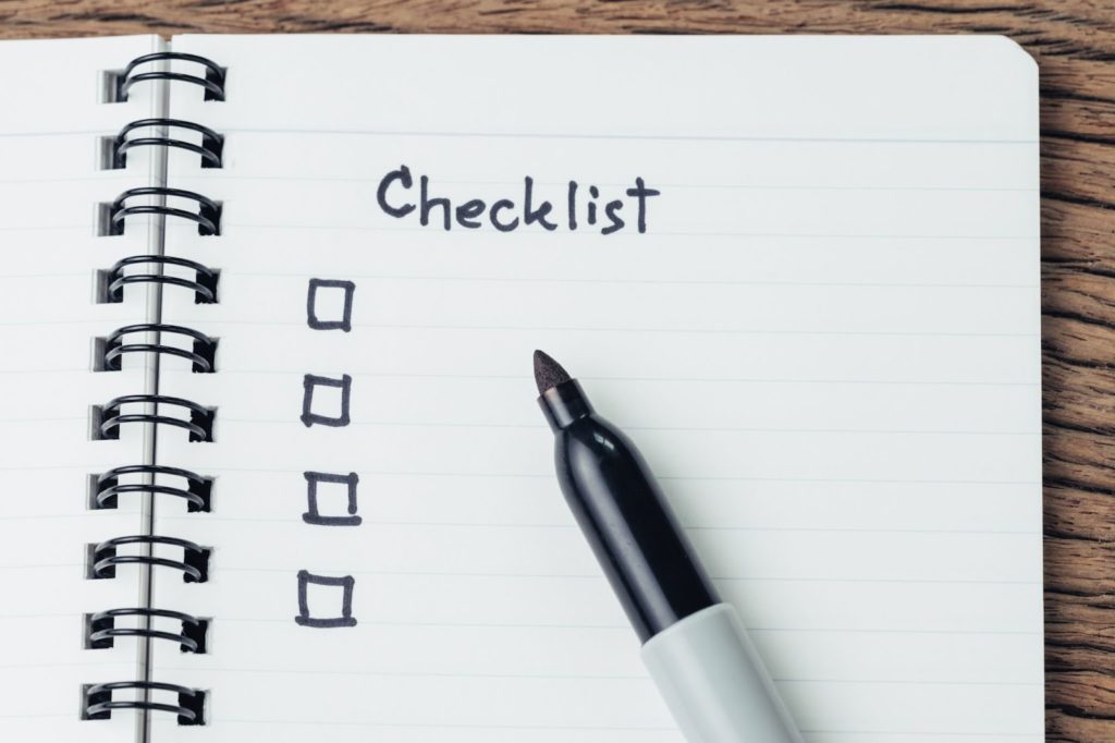 Accounting checklist