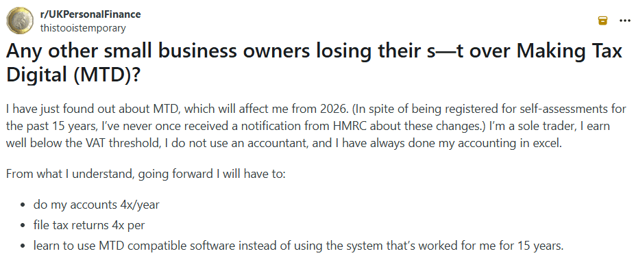 best software to assist with MTD client data collection