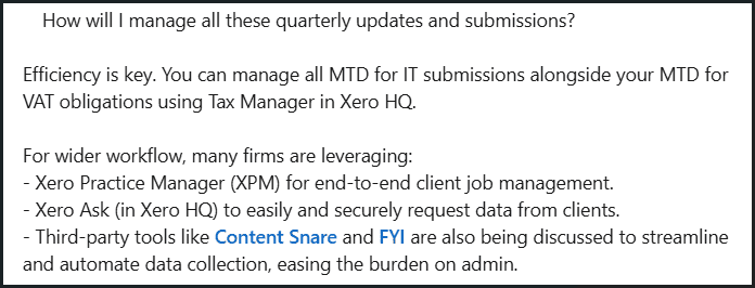 best software to assist with MTD client data collection