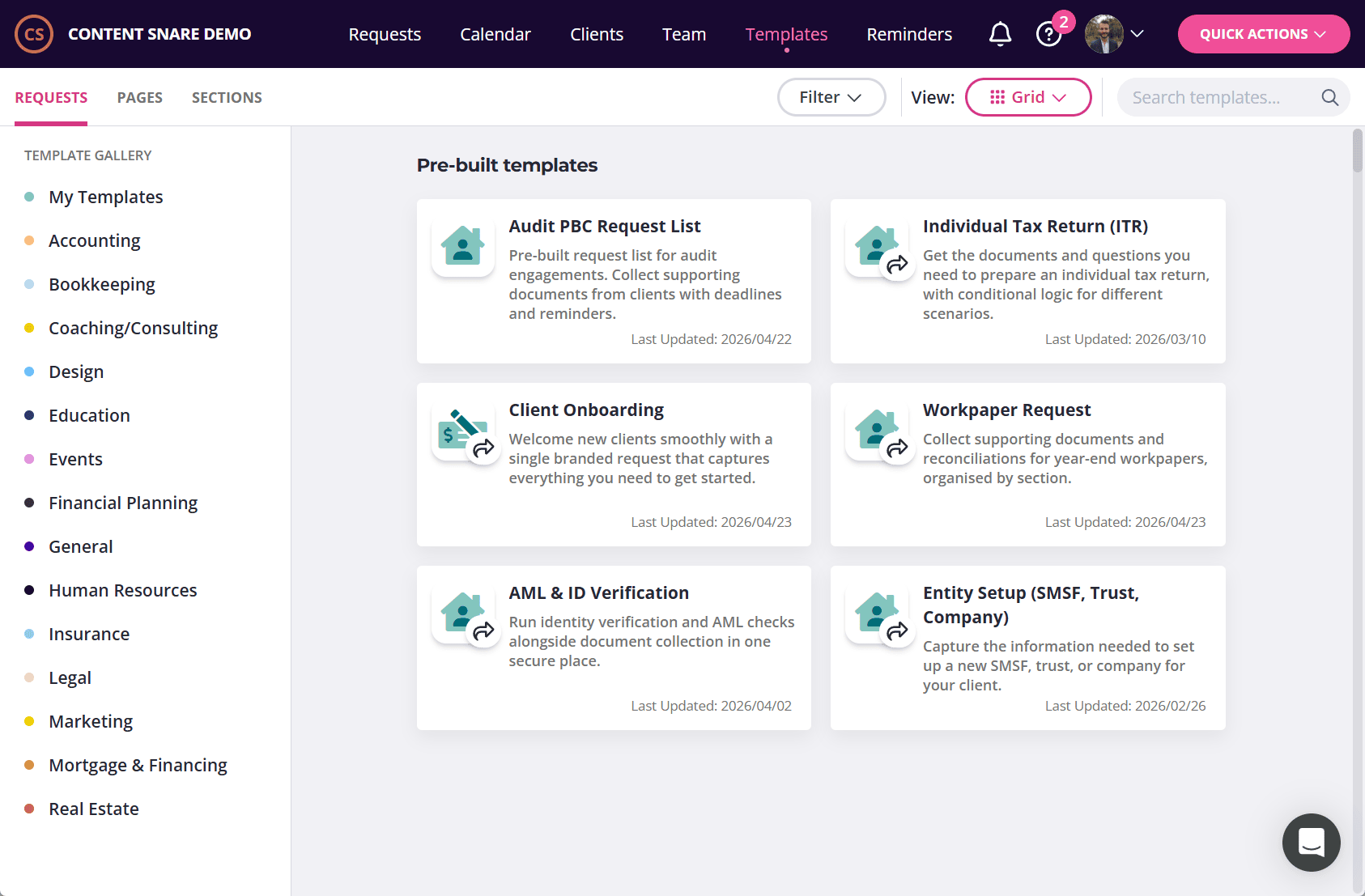 Content Snare request mixing file uploads, text fields, and structured questions, alternative to Suralink