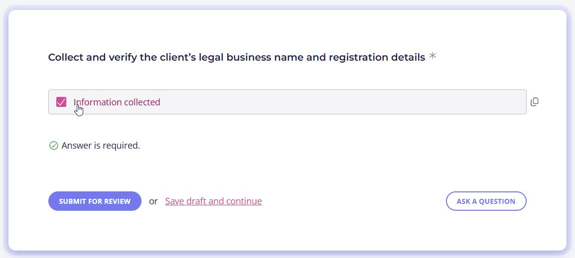new client checklist