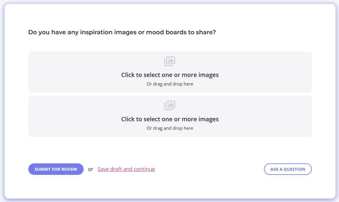 photography client questionnaire