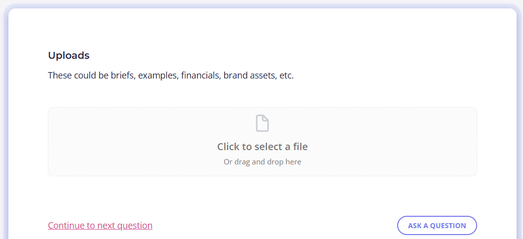 Prospective client questionnaire Content Snare