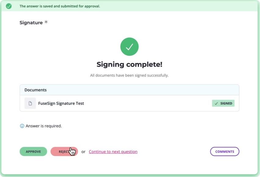 content snare document signing